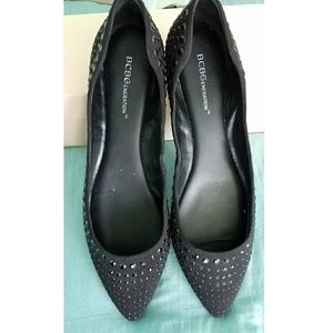 BCBG Generation black sparkle/sequin flat shoes